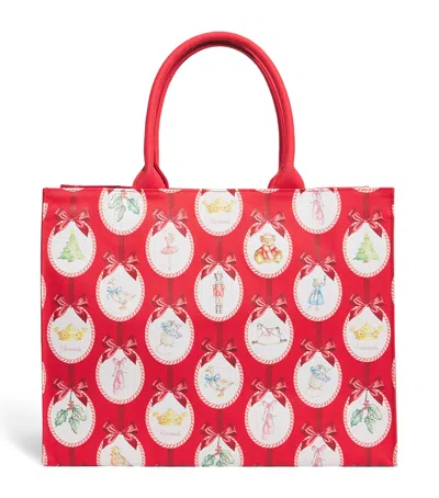 Harrods Christmas Nutcracker Shopper Bag In Neutral