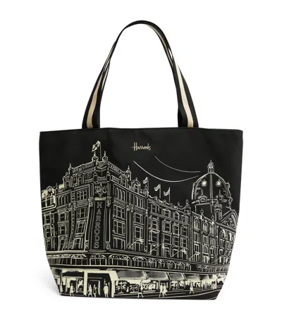 Harrods Corner View Tote Bag In Black
