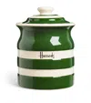 Harrods Cornish Stripe Storage Jar In Green