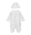 Harrods Cotton Balloon All-in-one And Hat Set In Blue