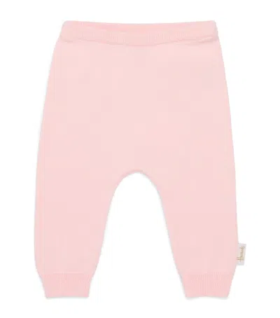 Harrods Kids'  Cotton Bow Trousers In Pink