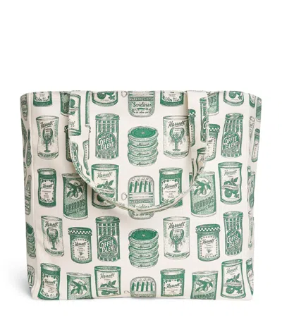 Harrods Cotton Canvas Packaging Tote Bag In Multi