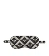 Harrods Cotton Geometric Sleep Mask In Black