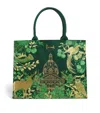 Harrods Cotton House Of  Jacquard Shopper Bag In Green