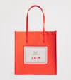 Harrods Cotton Jam Condiments Shopper Bag In Red