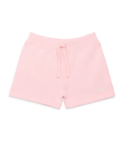 Harrods Kids'  Cotton Jersey Logo Shorts In Pink