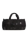 Harrods Cotton Logo Barrel Bag In Black