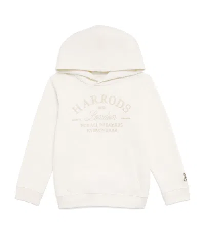 Harrods Kids' Cotton Logo Hoodie In White
