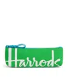 Harrods Cotton Logo Pencil Case In Green