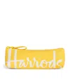 Harrods Cotton Logo Pencil Case In Yellow