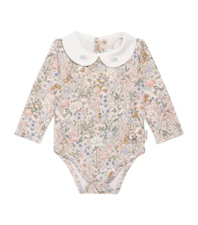 Harrods Kids'  Cotton Printed Bodysuit In Pink