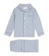 Harrods Cotton Stripe Pyjama Set In Blue