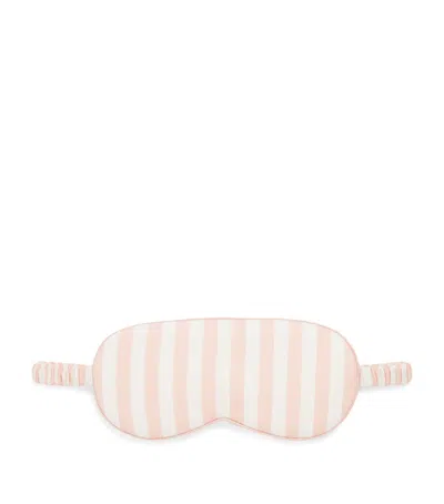 Harrods Cotton Stripe Sleep Mask In Pink