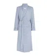 Harrods Cotton Striped Robe In Blue