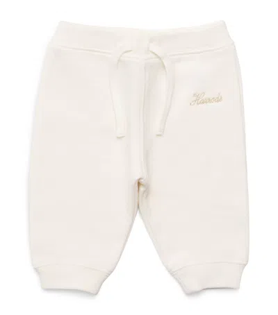 Harrods Kids'  Cotton Sweatpants In Ivory