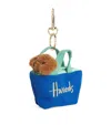 Harrods Dog In A Bag Keyring In Brown