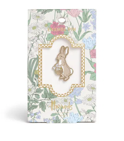 Harrods Easter Bunny Spring Pin In Multi