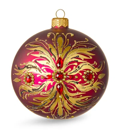 Harrods Embellished Bauble In Burgundy