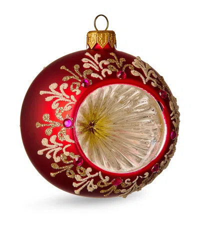 Harrods Embellished Headlight Bauble In Burgundy