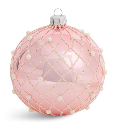 Harrods Embellished Lattice Bauble In Pink