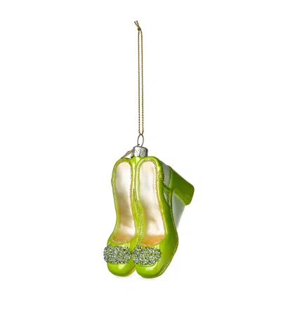 Harrods Embellished Pumps Tree Decoration In Green