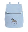 Harrods Embroidered Backpack In Blue