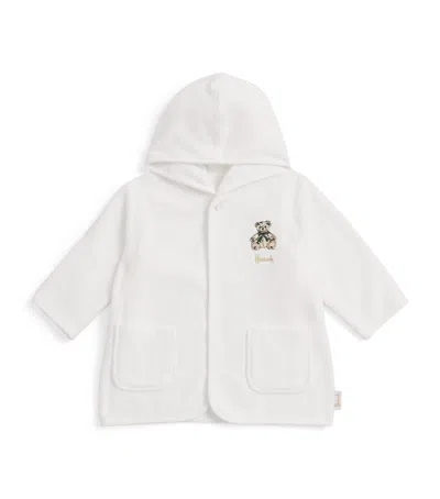 Harrods Kids' Embroidered Bathrobe In White