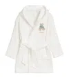 Harrods Embroidered Bear Dressing Gown In Ivory