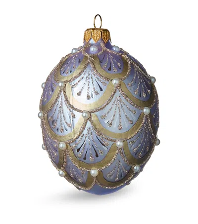 Harrods Faux Pearl-embellished Bauble In Purple