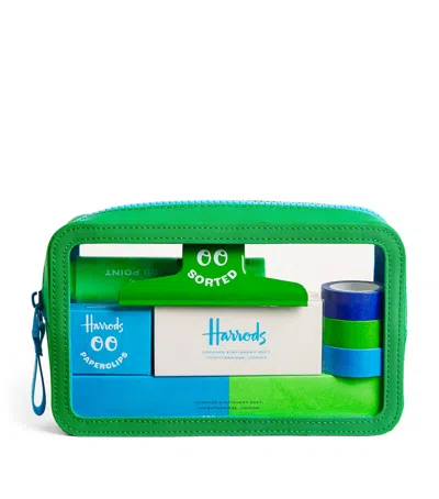 Harrods Filled Pencil Case In Blue