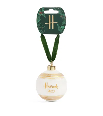 Harrods Fine Bone China Christmas Bauble 2023