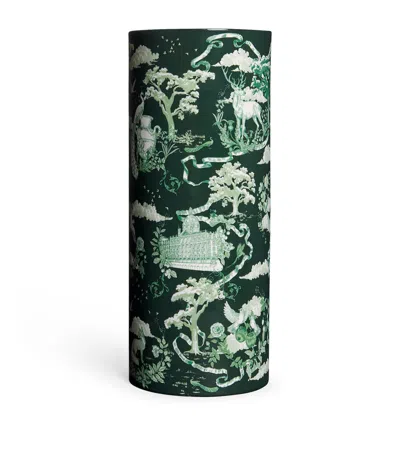 Harrods Fine Bone China Toile Vase In Green