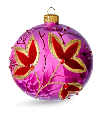Harrods Floral Embellished Bauble In Purple