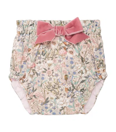 Harrods Kids'  Floral Print Bloomers In Pink