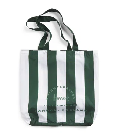 Harrods Geo Clash Pocket Shopper Bag In Green