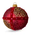 Harrods Glass Embellished Bauble In Burgundy