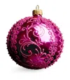 Harrods Glass Embellished Bauble In Purple