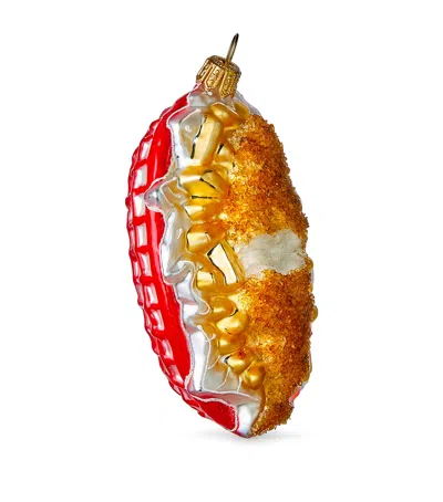 Harrods Glass Fish And Chips Tree Ornament