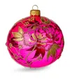 Harrods Glass Floral Bauble In Purple