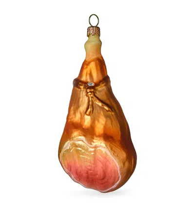 Harrods Glass Ham Leg Tree Decoration