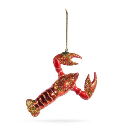 Harrods Glass Lobster Tree Decoration In Red