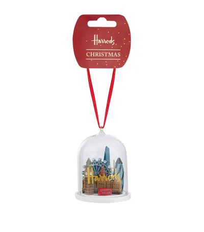 Harrods Glass London Skyline Dome Tree Decoration In Multi