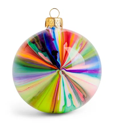 Harrods Glass Rainbow Bauble In Multi