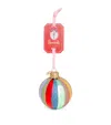Harrods Glass Stripe Bauble