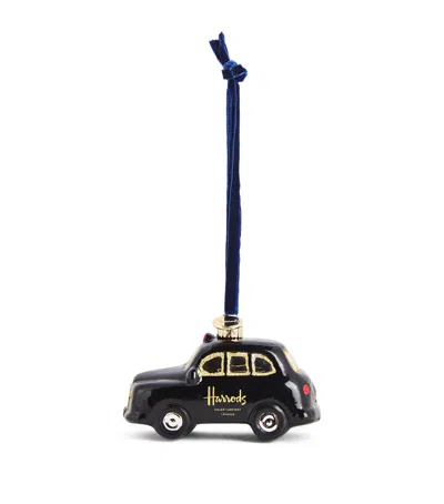 Harrods Glitter Black Cab Ornament