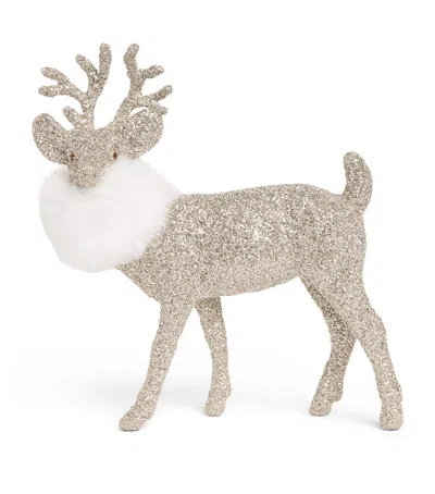 Harrods Glitter Comet Reindeer Ornament In Gray