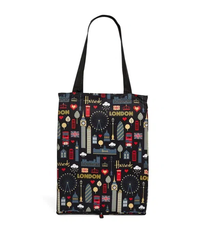Harrods Glitter London Pocket Shopper Bag
