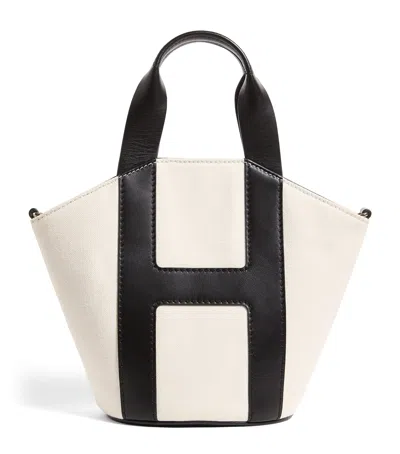 Harrods Grab Canvas Tote Bag In Black