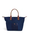 Harrods Medium Nylon Tote Bag In Navy