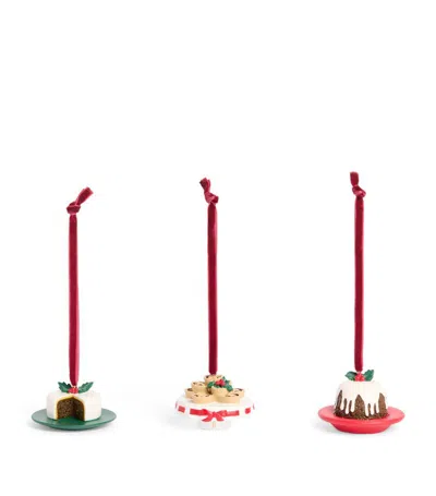 Harrods Great Feast Ornament Bundle (set Of 3) In Red